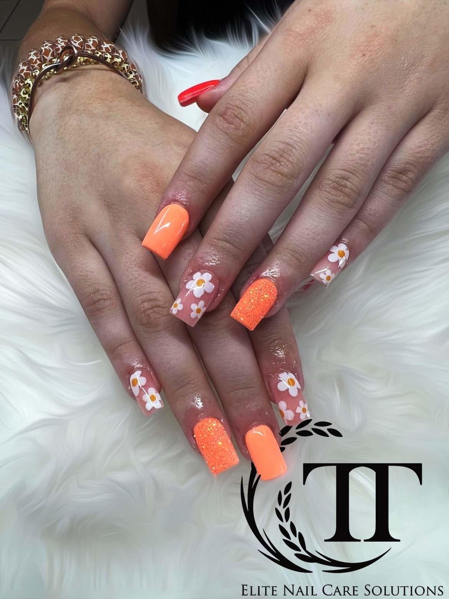 Lipstick diagonal nail shape at T-T Nails Spa Warrensburg